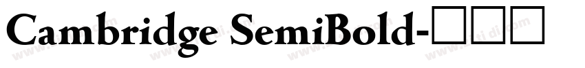 Cambridge SemiBold字体转换
